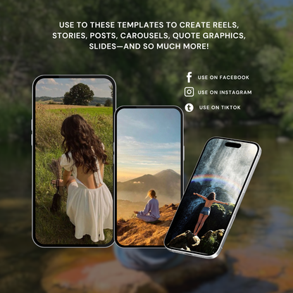 Nature Aesthetic Reels Bundle (101) + Story Videos & Images | Outdoors and Flowers | PLR + MRR