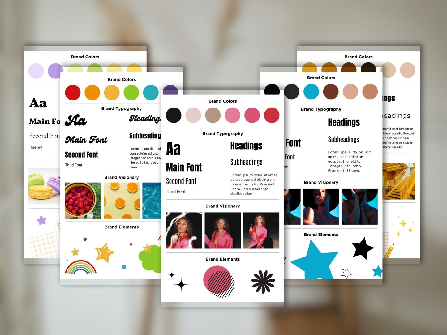 100 Canva Brand Board Templates for Marketing | PLR & MRR Resell Rights | Pinterest Mood Board Boundless PLR