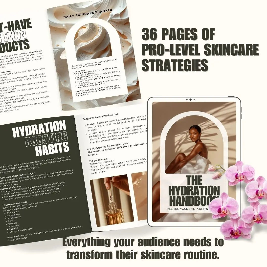 The Hydration Handbook – Canva Editable Skincare eBook with PLR & MRR Resell Rights Boundless PLR