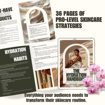 The Hydration Handbook – Canva Editable Skincare eBook with PLR & MRR Resell Rights Boundless PLR