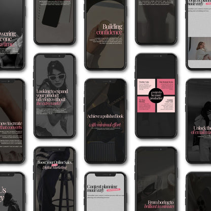 Instagram Boss Babe Social Media Manager, Canva Templates (MRR + PLR) Boundless PLR