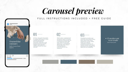 Seamless Instagram Carousel Templates (10) — Canva Editable + PLR/MRR Rights Boundless PLR