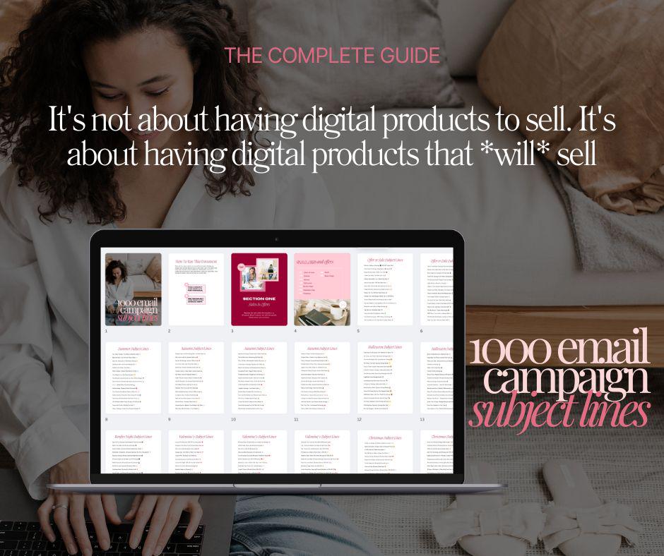 1,000 Email Subject Lines | PLR & MRR Digital Product - PLR Email Markting - Boundless PLR