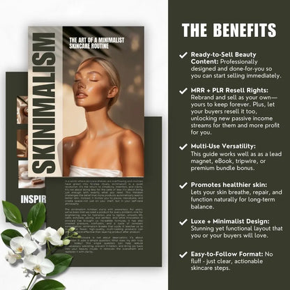 Skinimalism Guide – Canva Editable eBook with PLR & MRR Resell Rights Boundless PLR