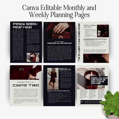PLR Self Care Ebook | Editable Canva Wellness Guide with Resell Rights
