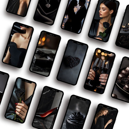 Valentine Stock Photos (100) | Midnight Romance Valentines AI Images | 3 Sizes: Post, Story, Portrait | MRR + PLR