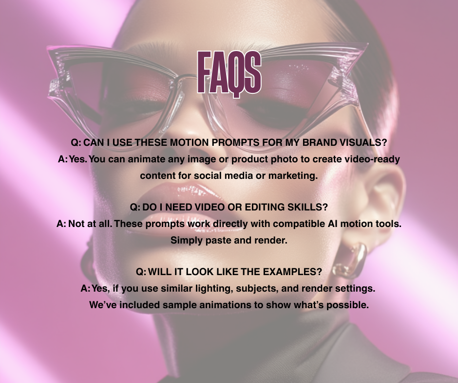 Motion FX Prompt Pack | Canva Editable Guide | Image to Video | Cinematic Reels | PLR + MRR