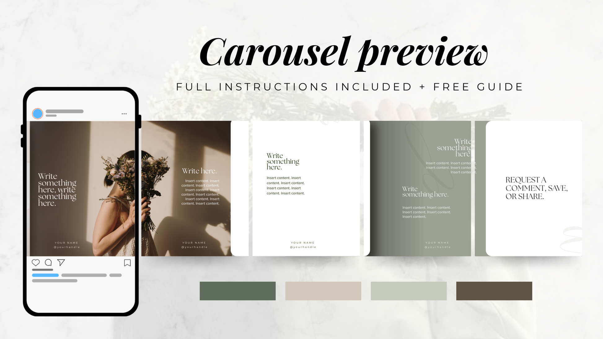 PLR Canva Carousel Templates — Evergreen Carousel Bundle | 7 Editable Social Media Templates with MRR Resell Rights Boundless PLR