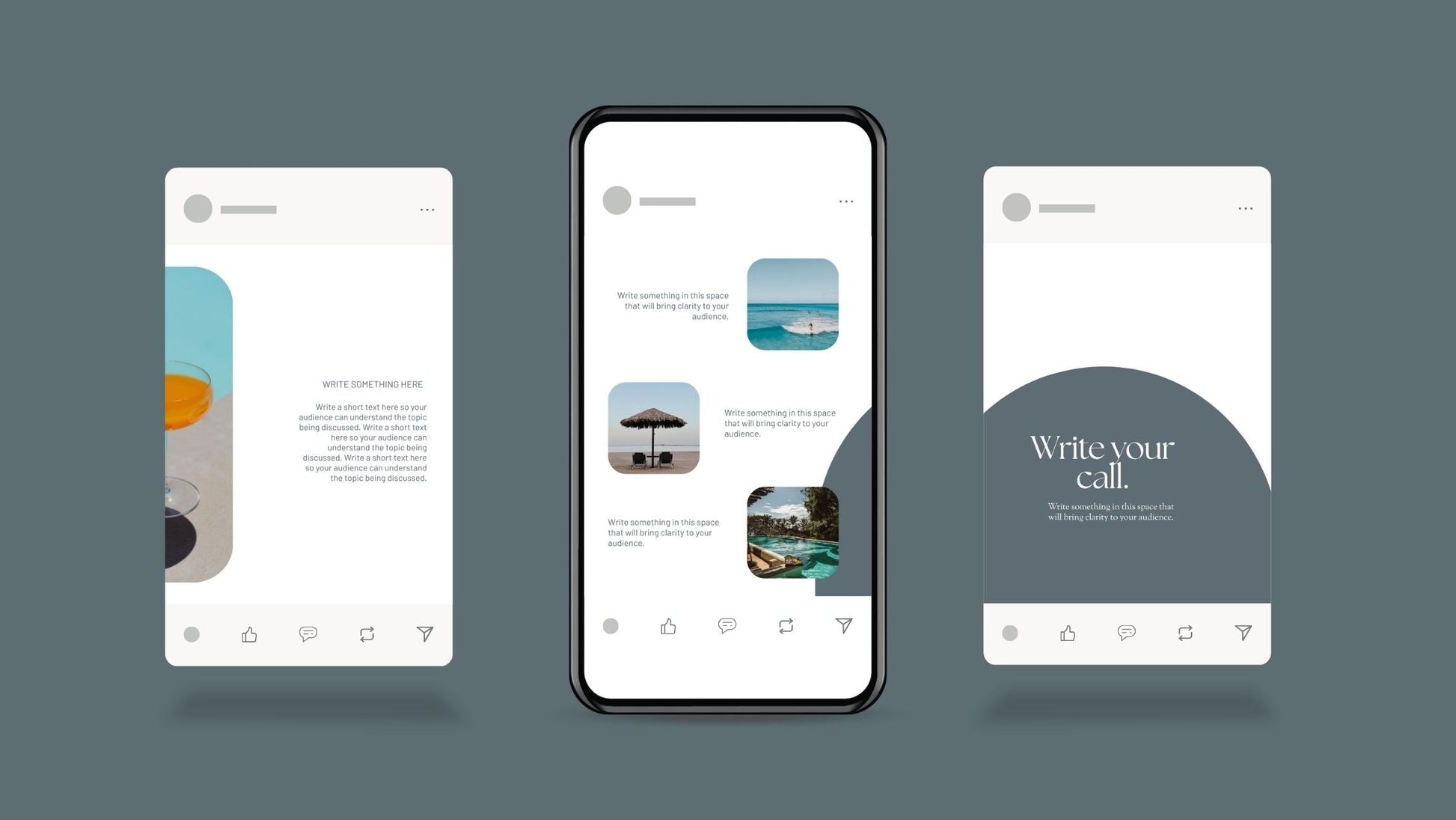 PLR Canva Carousel Templates — Coastal Carousel Bundle | 10 Editable Social Media Templates with MRR Resell Rights Boundless PLR