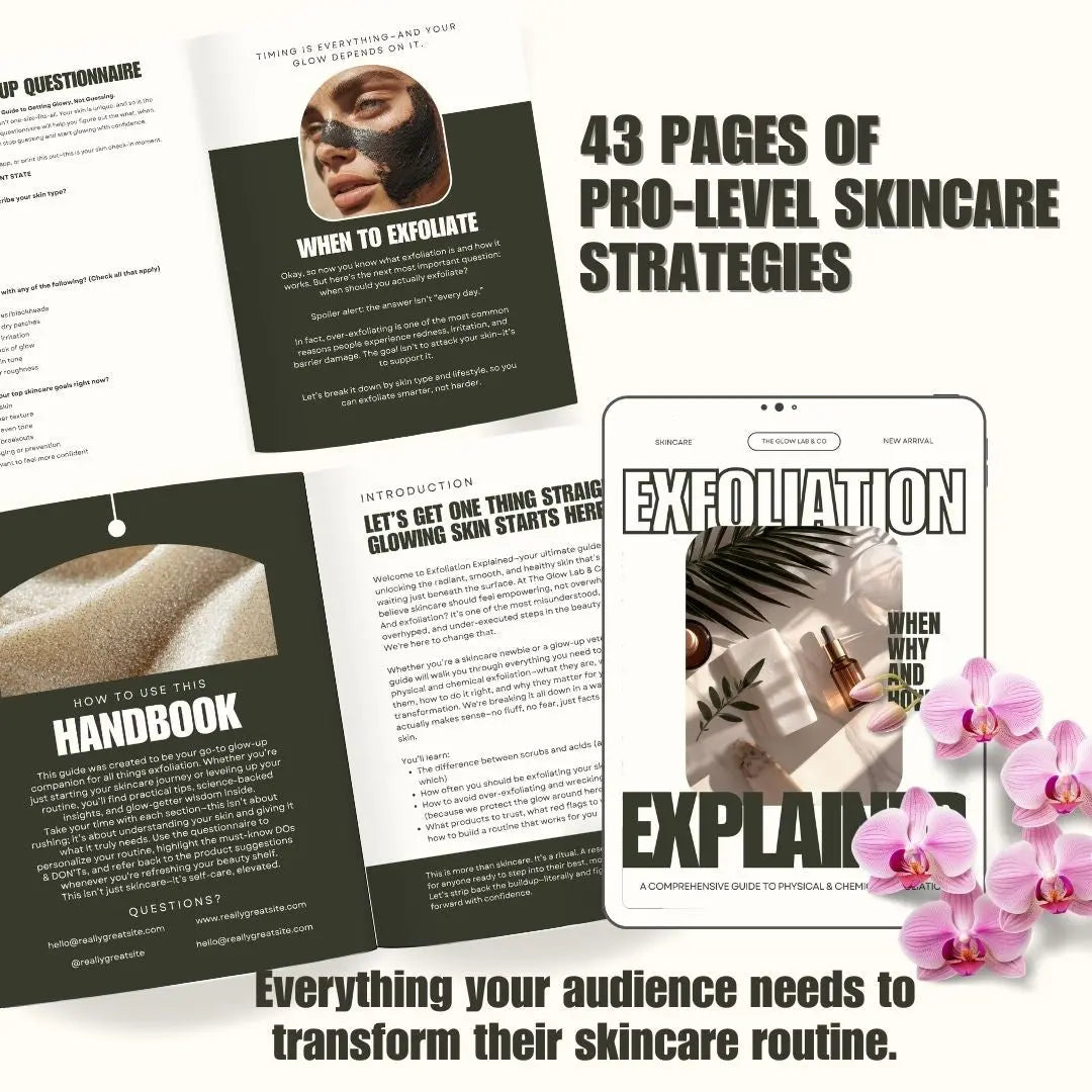 Exfoliation Explained – Canva Editable Skincare eBook with PLR & MRR Resell Rights Boundless PLR