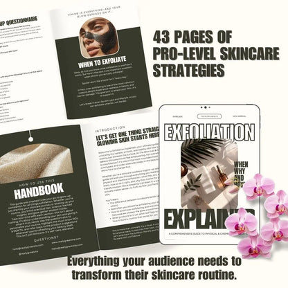 Exfoliation Explained – Canva Editable Skincare eBook with PLR & MRR Resell Rights Boundless PLR