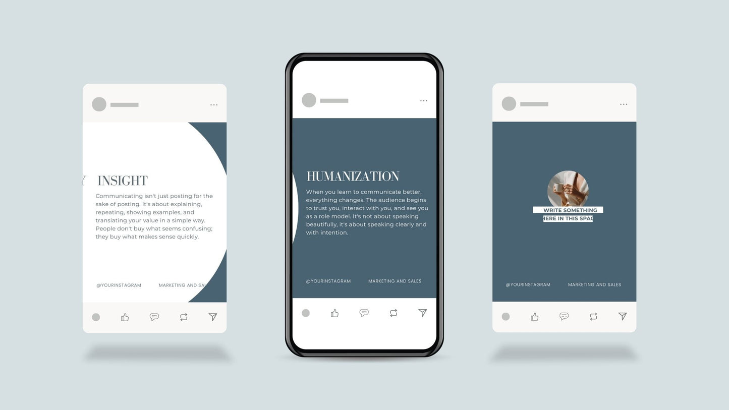Seamless Instagram Carousel Templates (10) — Canva Editable + PLR/MRR Rights Boundless PLR