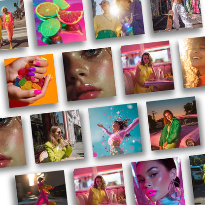 Neon Stock Photos | Editorial Branding Image Bundle (105) | MRR + PLR Boundless PLR