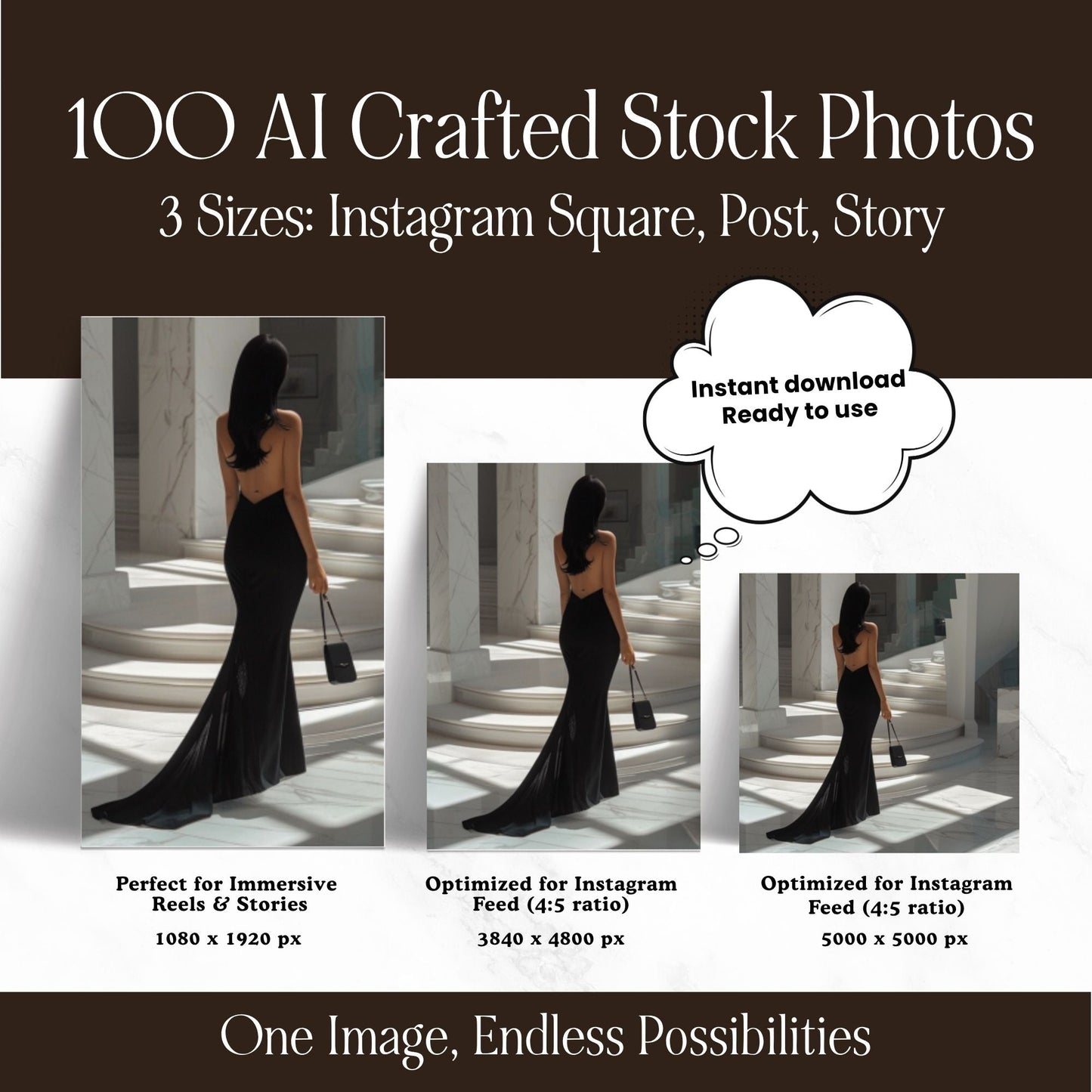 Dark & Moody AI Stock Images | 100 Aesthetic Lifestyle Photos | MRR PLR Digital Products Boundless PLR