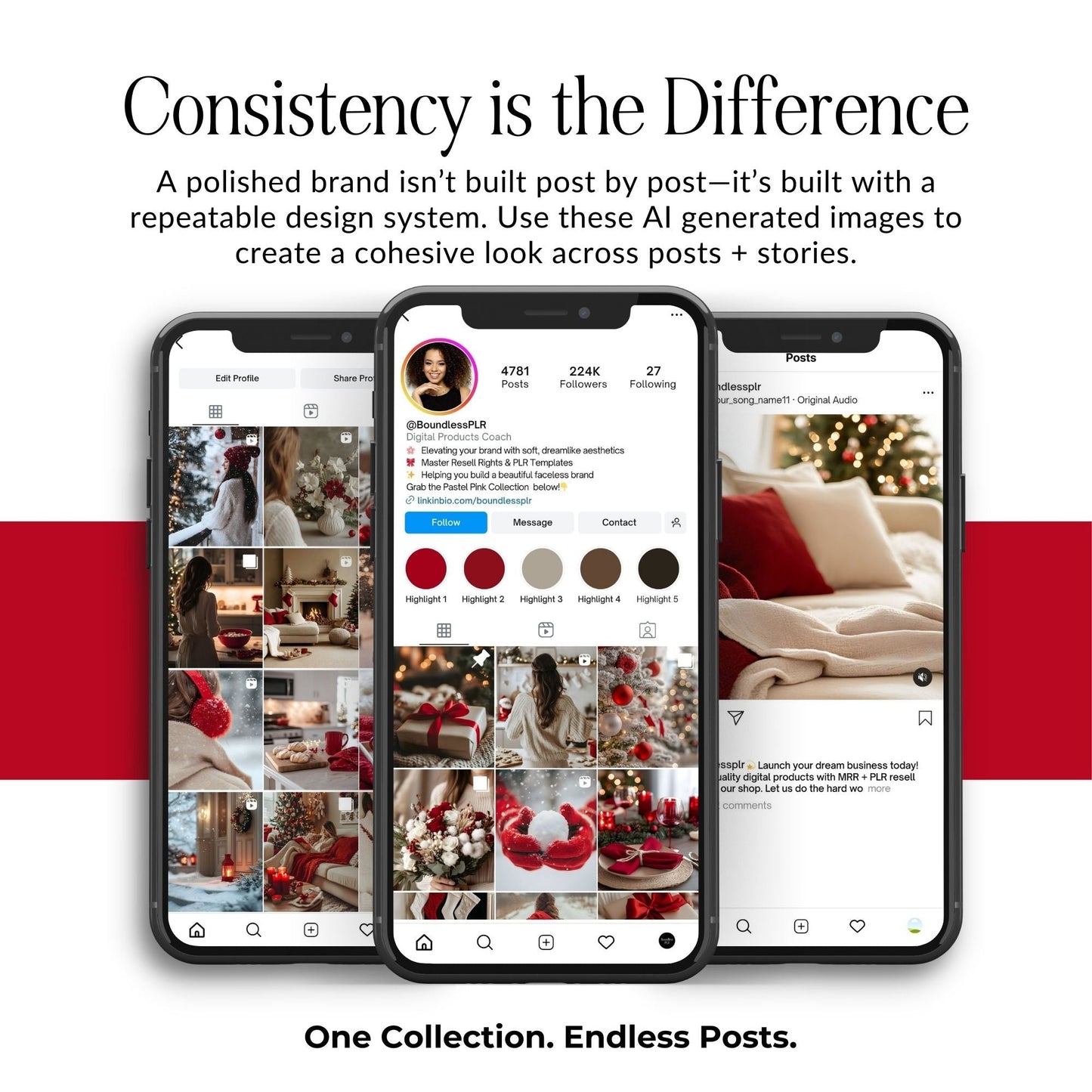 Cozy Christmas Images, Aesthetic Stock Photo Bundle, 100 Red & Beige Photos, Master Resell Rights, PLR Digital Product Boundless PLR
