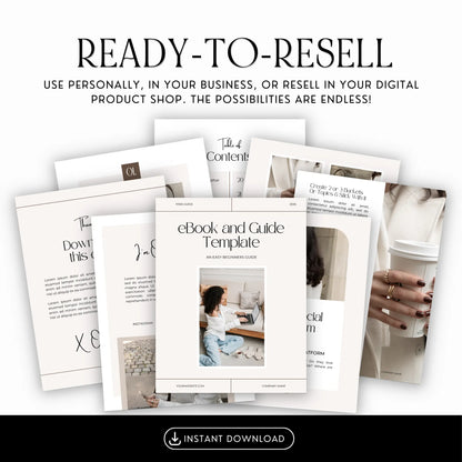 eBook & Guide Template – Canva Editable with MRR & PLR Resell Rights (24 Pages + Bonuses) Boundless PLR