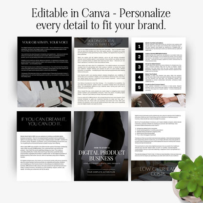 How to Start a Digital Product Business – Canva Editable eBook with PLR & MRR Rights Boundless PLR