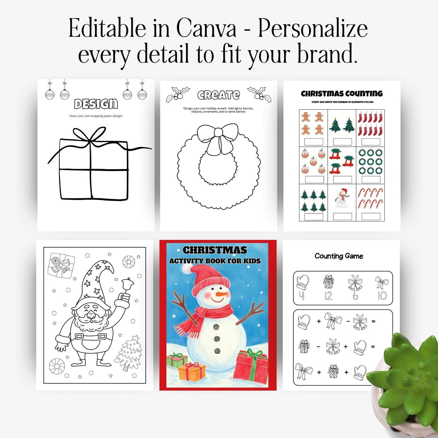 Christmas Activity Mega Pack – 500+ Printable Coloring Pages, Puzzles, Worksheets | Canva Editable | MRR + PLR Included Boundless PLR