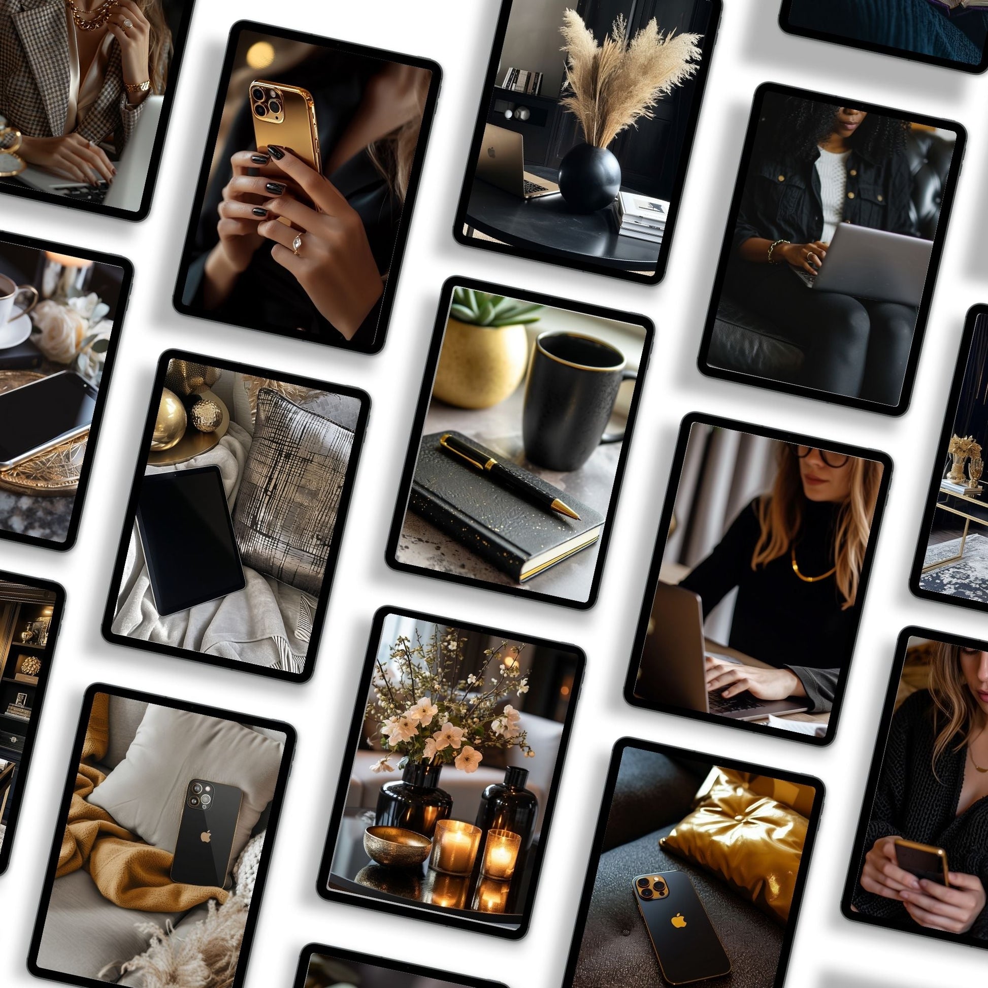 Black & Gold Luxury Collection: 45 AI Stock Images with MRR & PLR Boundless PLR