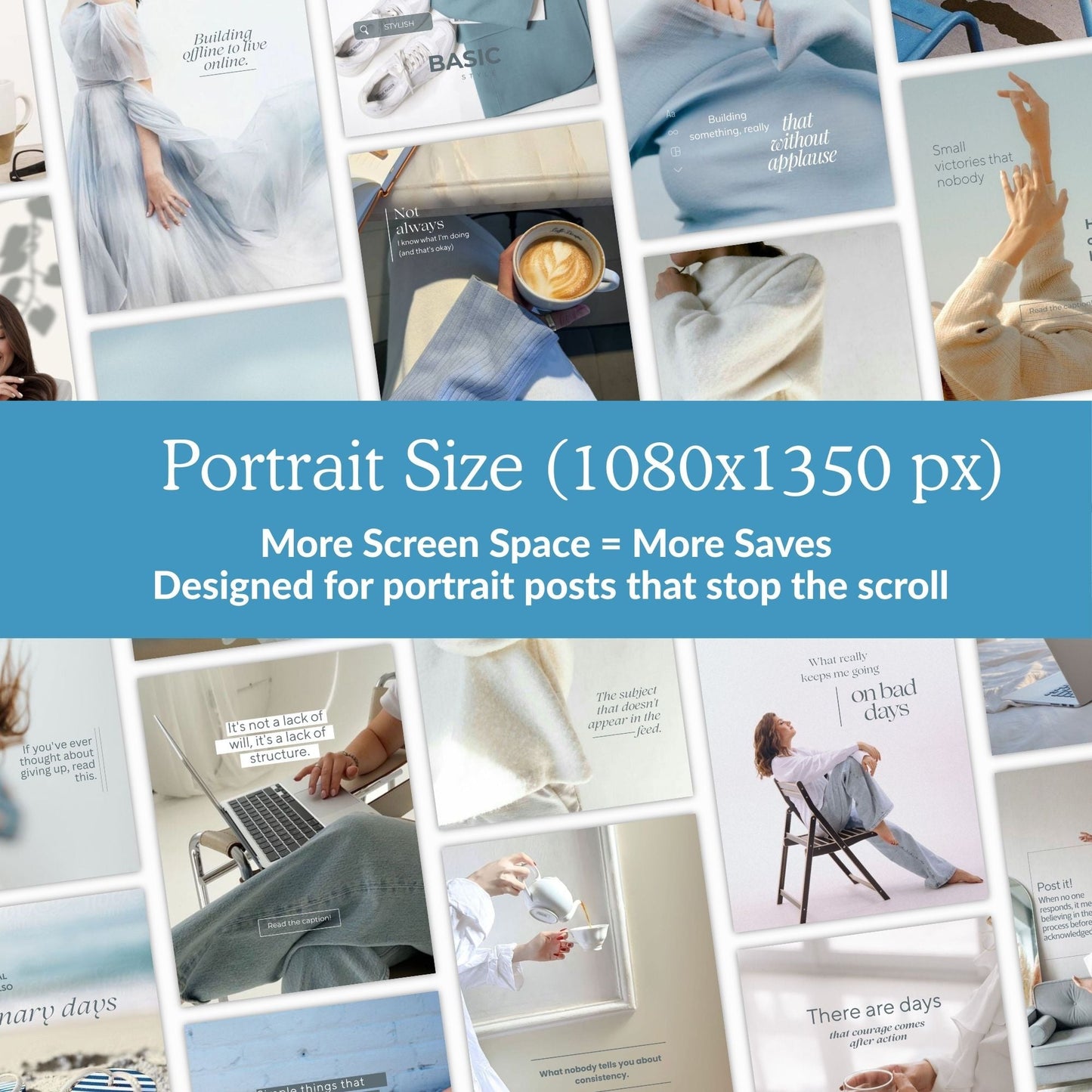 The Mindful Marketer: 50 Strategic Instagram Portrait Templates (MRR & PLR) Boundless PLR