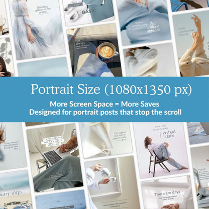 The Mindful Marketer: 50 Strategic Instagram Portrait Templates (MRR & PLR) Boundless PLR