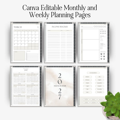 Canva Planner Template 2027 – PLR Digital Planner with Master Resell Rights