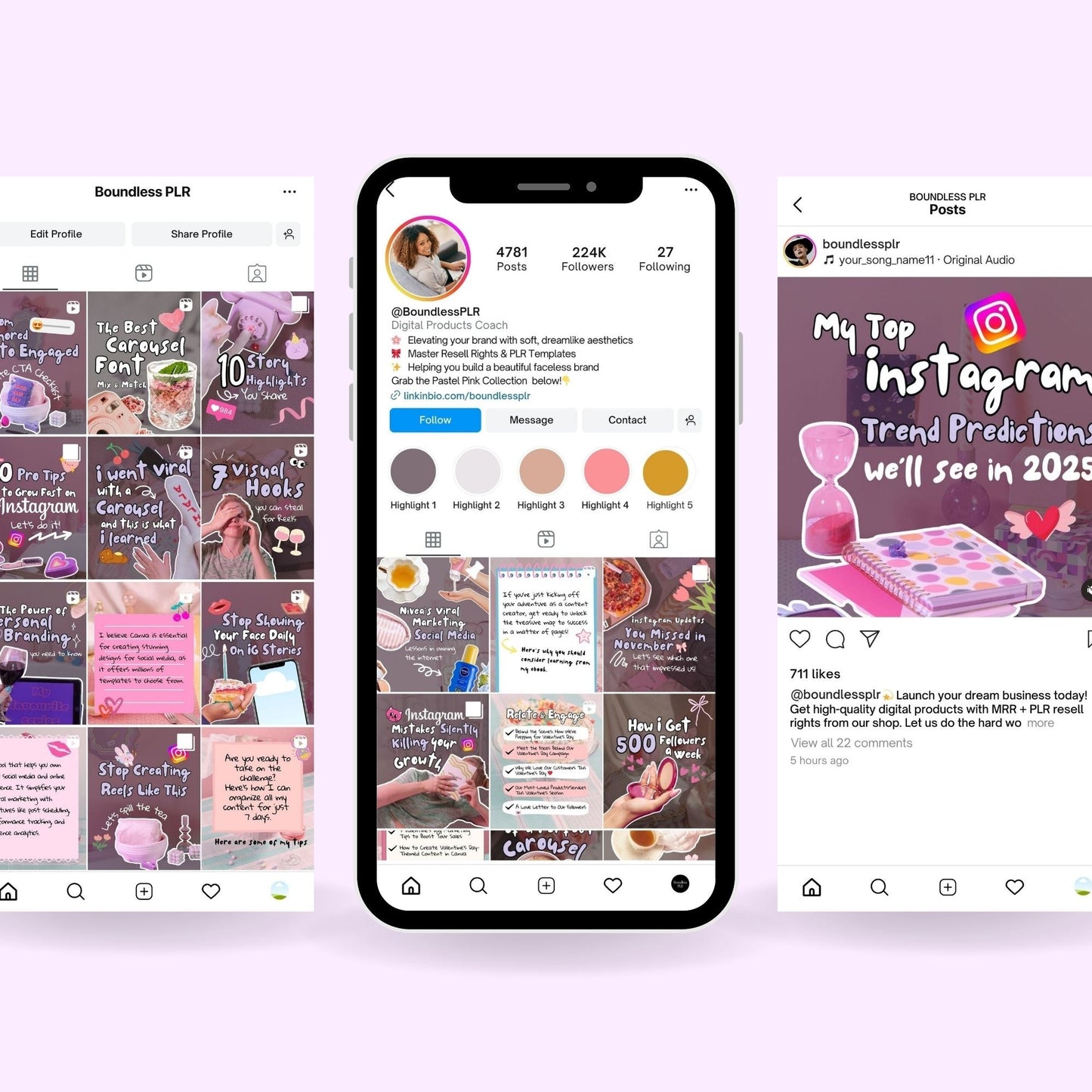 Instagram Carousel Cover Templates Bundle – 60 Canva Hook Slides | MRR + PLR (4:5) Boundless PLR