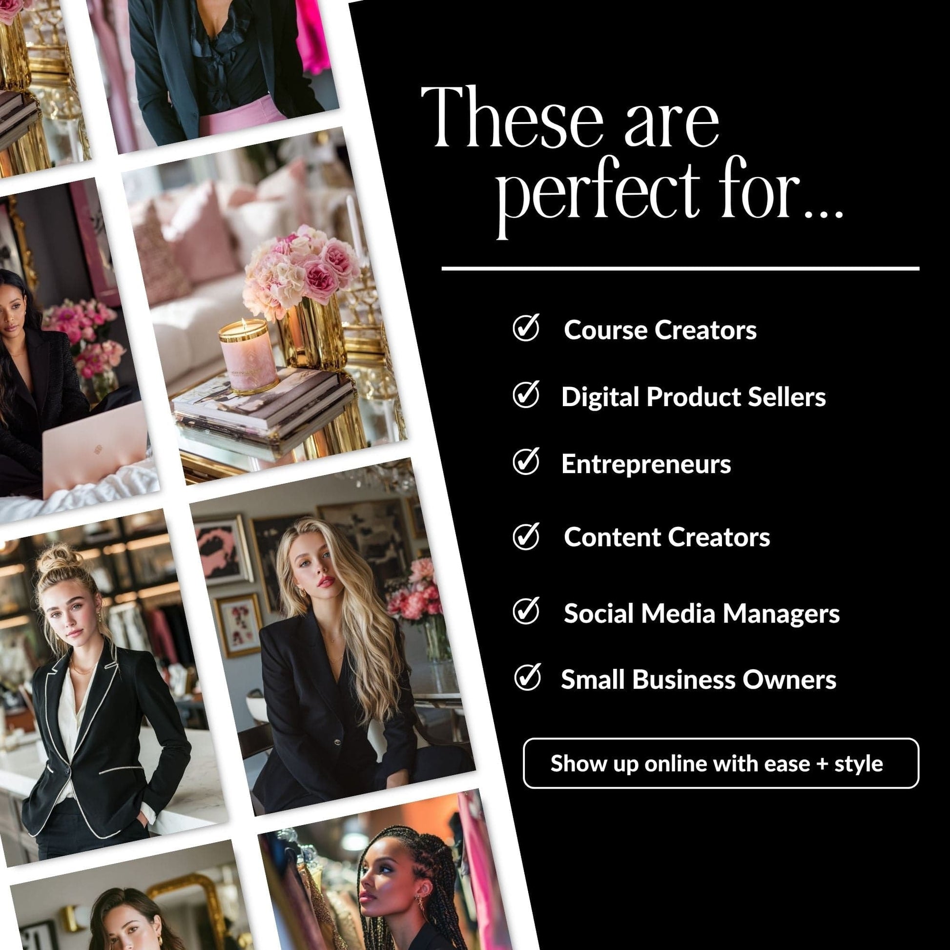 AI Stock Photos | Boss Aesthetic Images in 3 Sizes | MRR & PLR Resell Rights Boundless PLR
