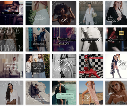 Millie Bold Luxury Canva Social Media Templates | PLR + MRR