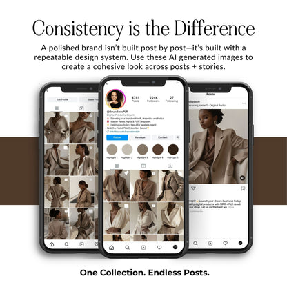 Beige Stock Photo Bundle for Black Women | Neutral Luxury Lifestyle Branding Images | Feminine CEO Aesthetic | Instagram Pinterest Social Media | MRR PLR Resell Rights Boundless PLR