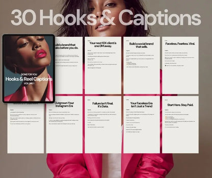 Viral Reels & Captions Pack – Volume 1 (Editable Canva PLR + MRR) Boundless PLR