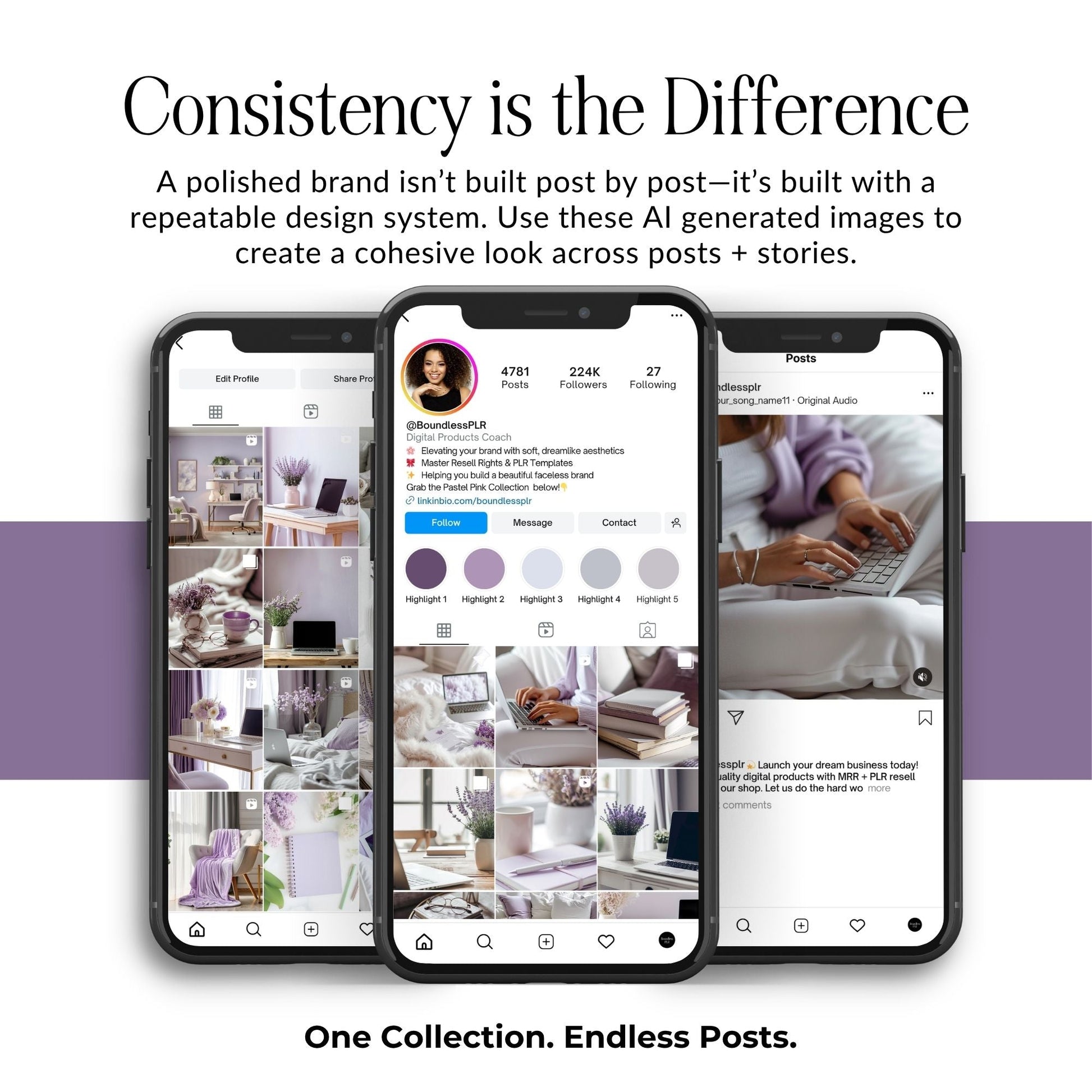Lavender Fields AI Stock Images | 35 Feminine Aesthetic Lifestyle Photos | MRR PLR Boundless PLR