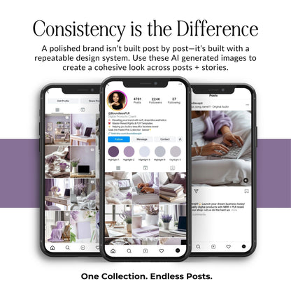 Lavender Fields AI Stock Images | 35 Feminine Aesthetic Lifestyle Photos | MRR PLR Boundless PLR