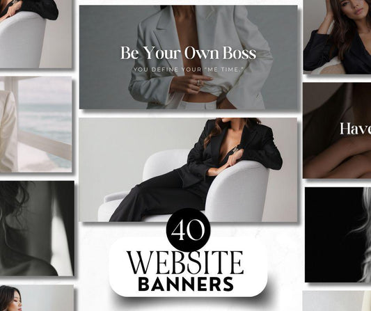 Luxury Website Banners | Editable Canva Templates with PLR & MRR - MRR Marketing - Boundless PLR