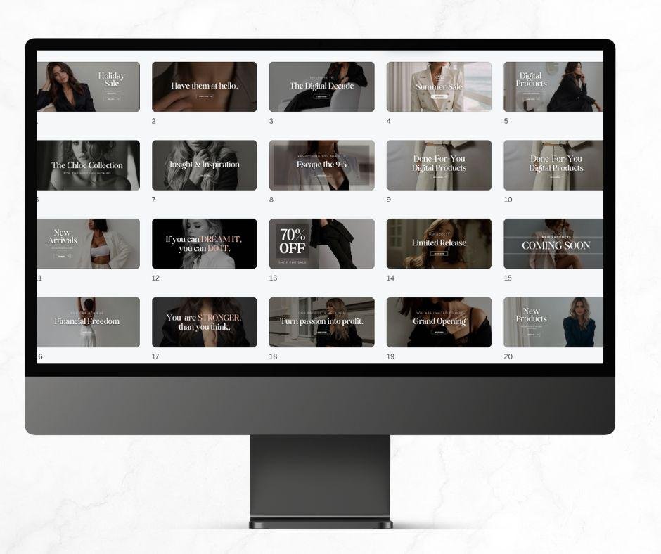 Luxury Website Banners | Editable Canva Templates with PLR & MRR - MRR Marketing - Boundless PLR