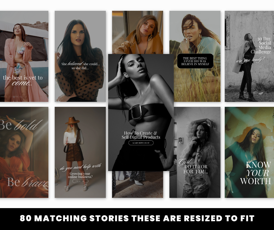Millie Bold Luxury Canva Social Media Templates | PLR + MRR