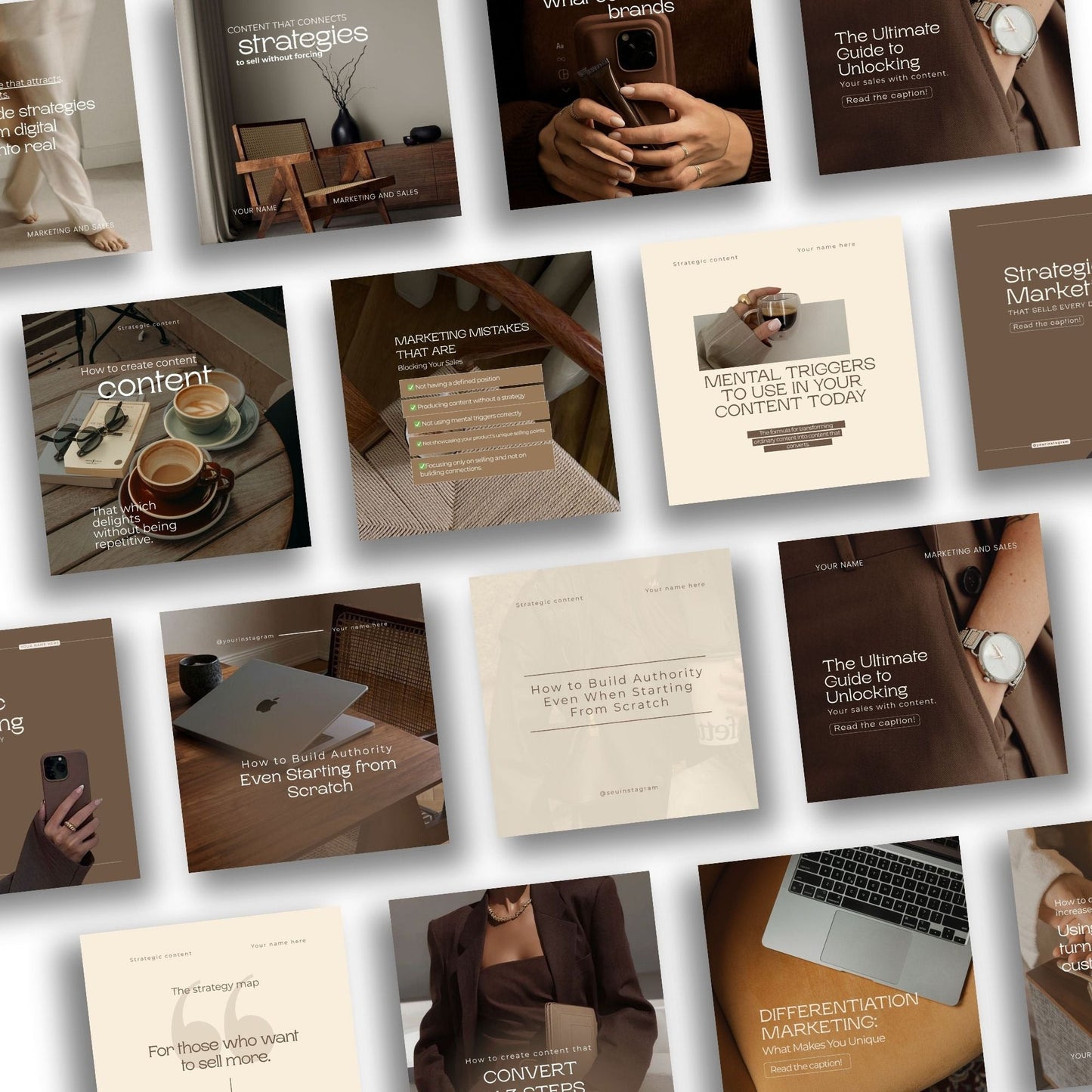 Strategic Marketing & Sales Content Pack | 40+ Instagram Templates | MRR & PLR Boundless PLR
