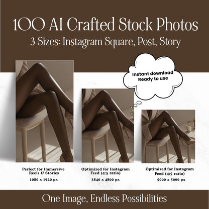 Beige Stock Photo Bundle for Black Women | Neutral Luxury Lifestyle Branding Images | Feminine CEO Aesthetic | Instagram Pinterest Social Media | MRR PLR Resell Rights Boundless PLR