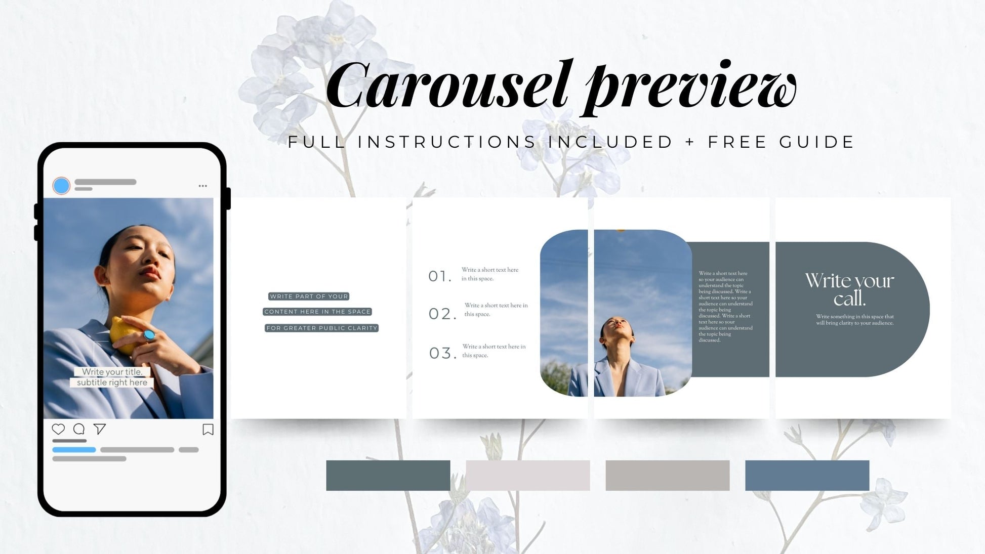 PLR Canva Carousel Templates — Coastal Carousel Bundle | 10 Editable Social Media Templates with MRR Resell Rights Boundless PLR