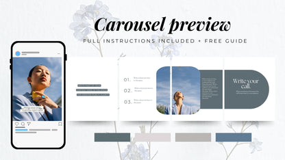 PLR Canva Carousel Templates — Coastal Carousel Bundle | 10 Editable Social Media Templates with MRR Resell Rights Boundless PLR