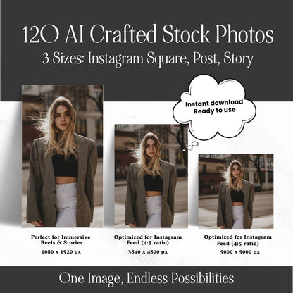 120 AI Stock Photos | Boss In A Blazer PLR MRR | Dark Aesthetic Branding Images | Female Entrepreneur Boundless PLR
