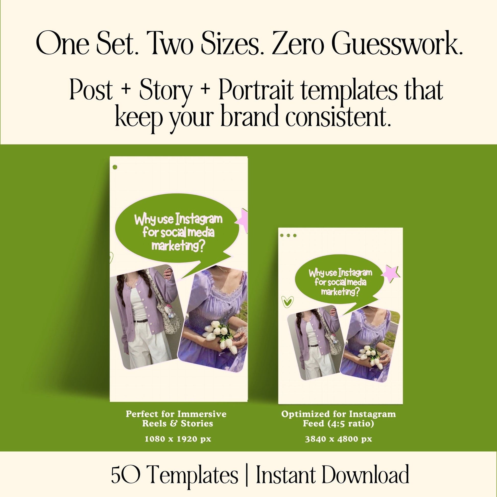 Animated Matcha Green Instagram Templates, Canva MRR PLR Business Social Media Kit, Mint Aesthetic Boundless PLR