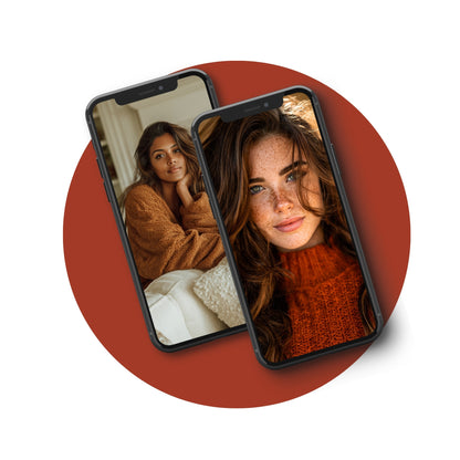 Rust & Tan Autumn Aesthetic Image Bundle (300) | Canva | MRR + PLR Resell Rights