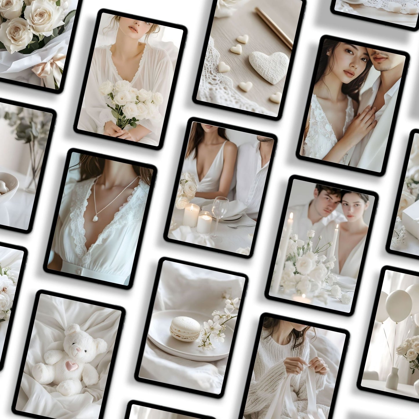 Valentine Stock Photos (100) | Ivory Romance Image Bundle | Canva | MRR + PLR Boundless PLR