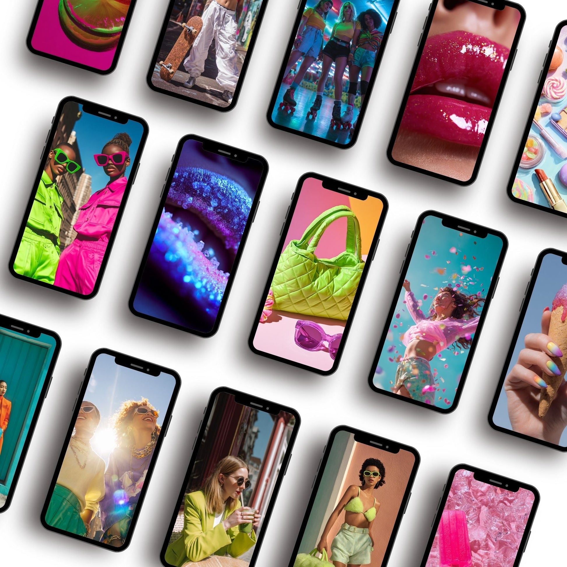 Neon Stock Photos | Editorial Branding Image Bundle (105) | MRR + PLR Boundless PLR