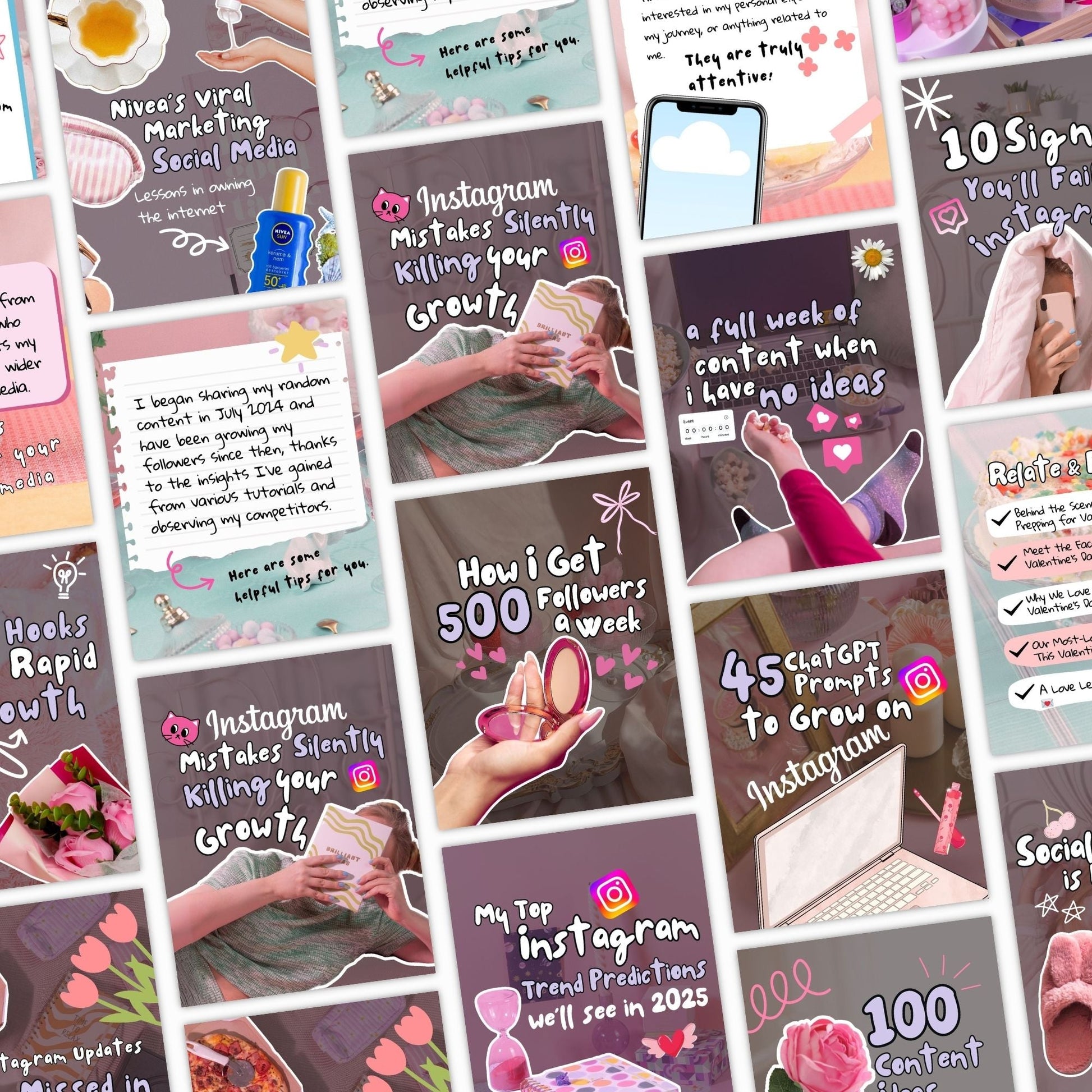 Instagram Carousel Cover Templates Bundle – 60 Canva Hook Slides | MRR + PLR (4:5) Boundless PLR