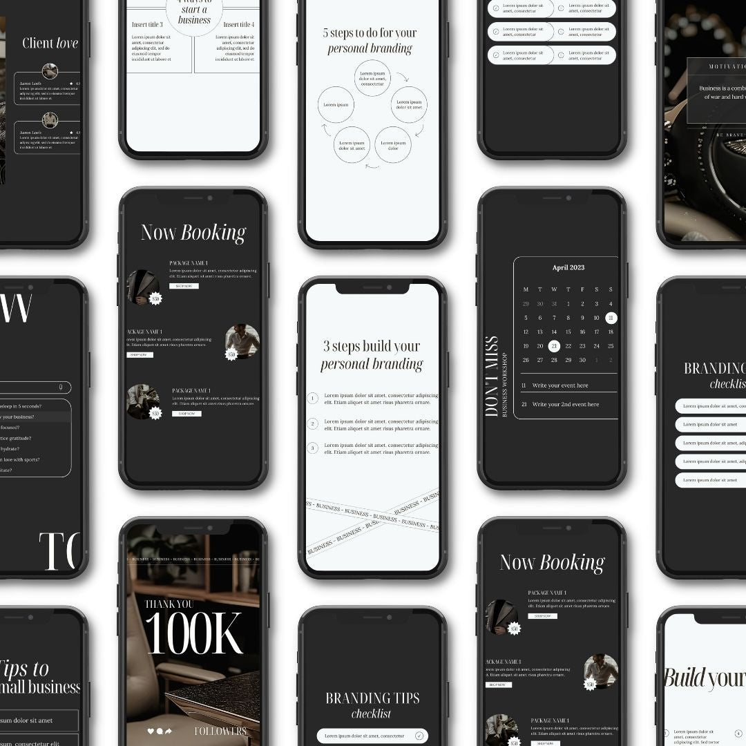 PLR Instagram Luxe Men's Templates Bundle: 100 Posts, Stories &  Bonus AI-Generated Images | Canva Editable - Boundless PLR