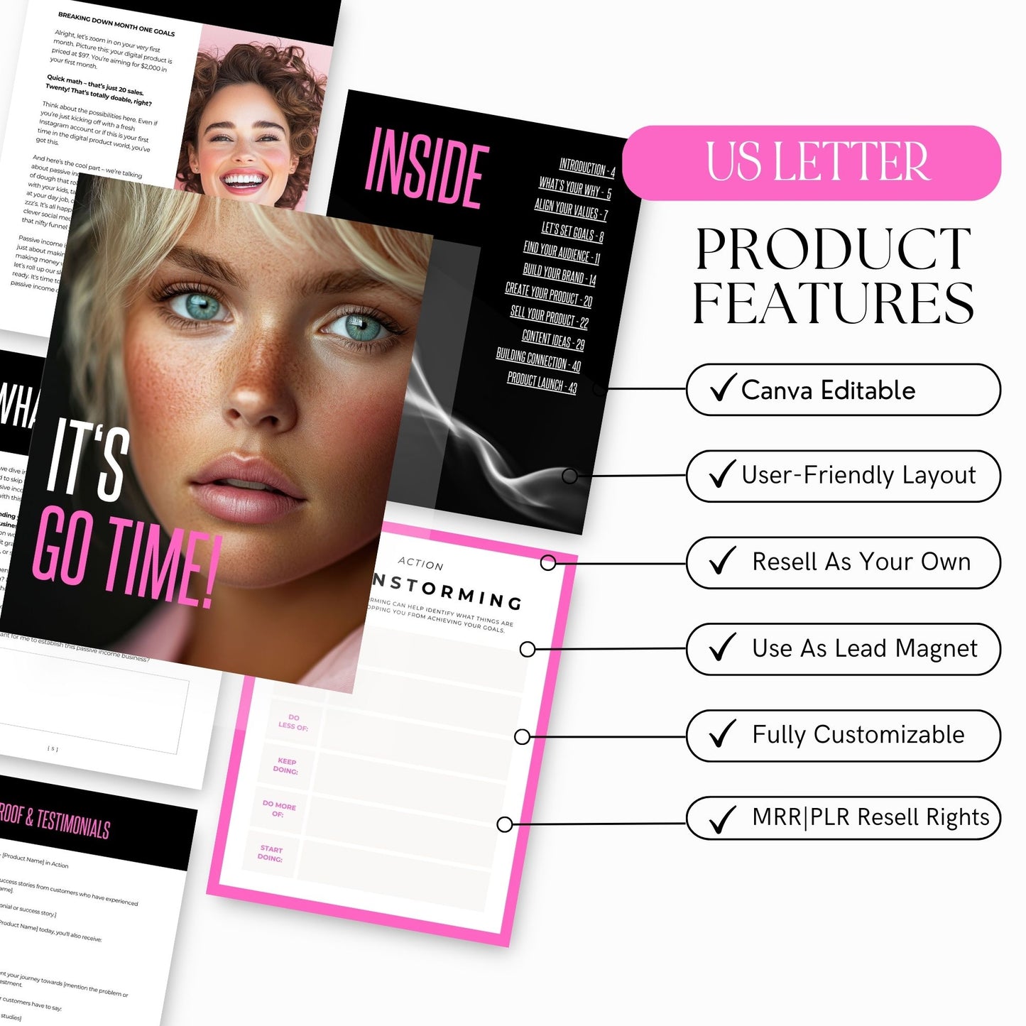 How to Sell Digital Products Guide | Canva Editable eBook with MRR & PLR | Bonus Instagram Posts for Digital Entrepreneurs