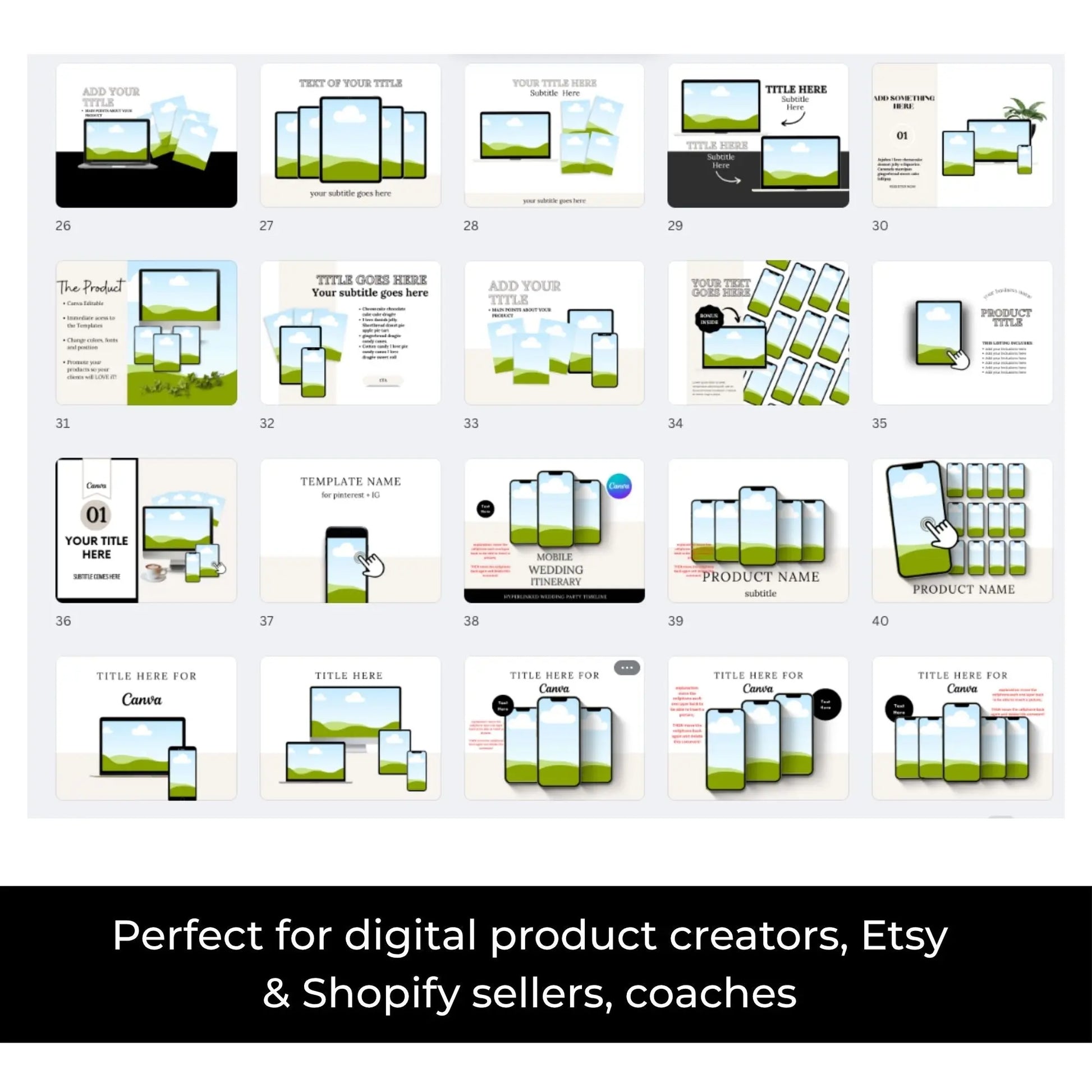 171 Canva Mockup Templates for Digital Products | PLR + MRR Bundle for Etsy & Shopify Sellers Boundless PLR
