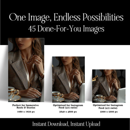 Black & Gold Luxury Collection: 45 AI Stock Images with MRR & PLR Boundless PLR